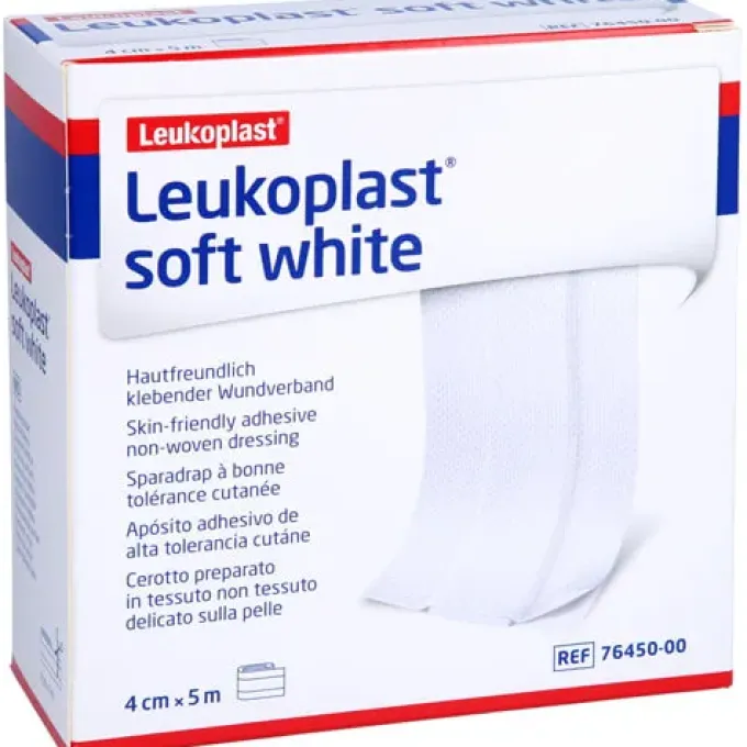LEUKOPLAST soft white Pflaster 4 cmx5 m Rolle 1 St