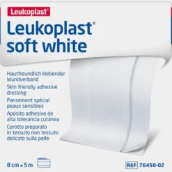 LEUKOPLAST soft white Pflaster 8 cmx5 m Rolle 1 St