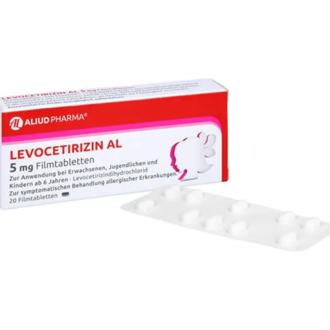 Levocetirizin AL 5 mg Filmtabletten bei Heuschnupfen 20 St