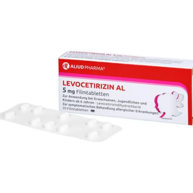 Levocetirizin AL 5 mg Filmtabletten bei Heuschnupfen 20 St