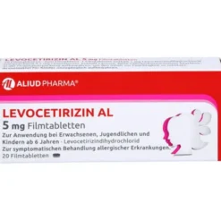 Levocetirizin AL 5 mg Filmtabletten bei Heuschnupfen 20 St