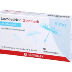 LEVOCETIRIZIN Glenmark 5 mg Filmtabletten 20 St