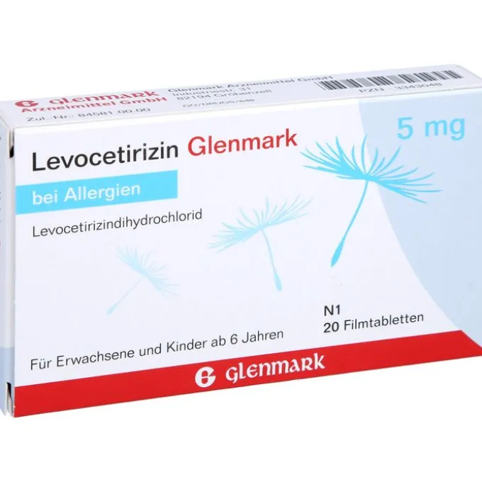 LEVOCETIRIZIN Glenmark 5 mg Filmtabletten 20 St