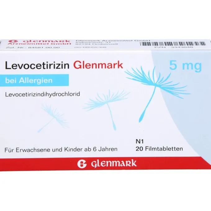 LEVOCETIRIZIN Glenmark 5 mg Filmtabletten 20 St