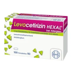 LEVOCETIRIZIN HEXAL bei Allergien 5 mg Filmtabl. 100 St