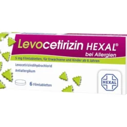 LEVOCETIRIZIN HEXAL bei Allergien 5 mg Filmtabl. 6 St
