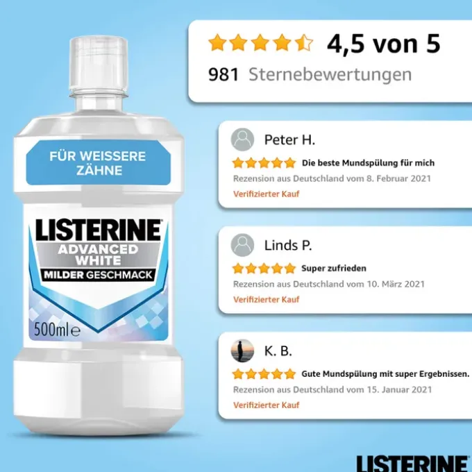 LISTERINE Advanced white Mundspülung 500 ml