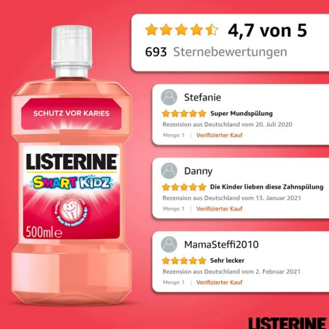 LISTERINE SMART KIDZ Beerengeschmack Mundspülung 500 ml