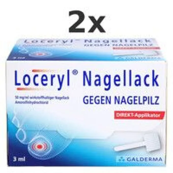 LOCERYL Nagellack gegen Nagelpilz DIREKT-Applikat. Set 2x3ml