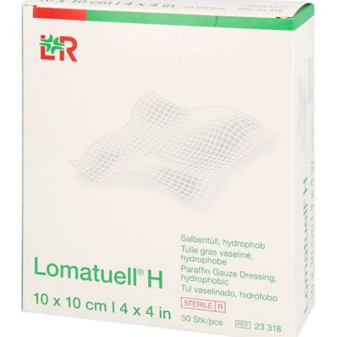 LOMATUELL H Salbentüll 10x10 cm steril 50 St
