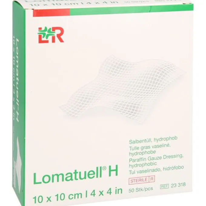 LOMATUELL H Salbentüll 10x10 cm steril 50 St