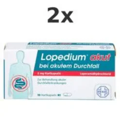 LOPEDIUM akut bei akutem Durchfall Hartkapseln Set 2x 10St