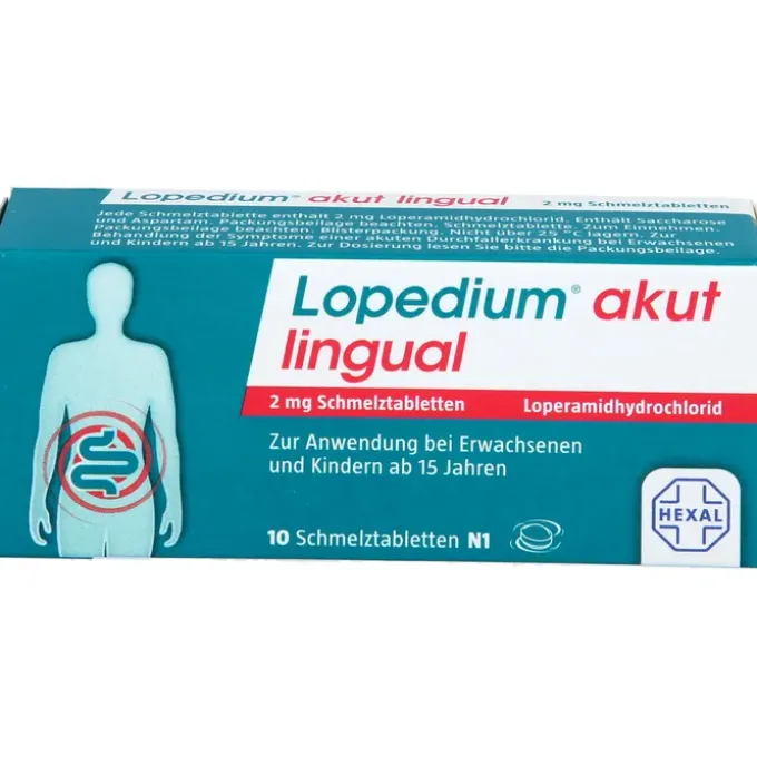 LOPEDIUM akut lingual 2 mg Schmelztabletten 10 St