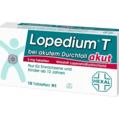 LOPEDIUM T akut bei akutem Durchfall Tabletten 10 St