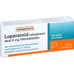 LOPERAMID-ratiopharm akut 2 mg Filmtabletten 10 St