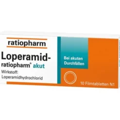 LOPERAMID-ratiopharm akut 2 mg Filmtabletten 10 St