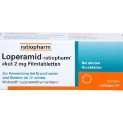 LOPERAMID-ratiopharm akut 2 mg Filmtabletten 10 St