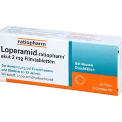 LOPERAMID-ratiopharm akut 2 mg Filmtabletten 10 St