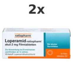 LOPERAMID-ratiopharm akut 2 mg Filmtabletten Set 2x 10St