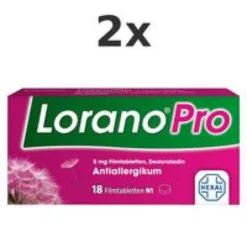 Lorano Pro 5 mg Allergietabletten 2x18St