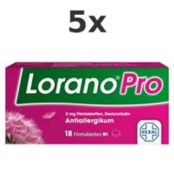 LoranoPro 5 mg Allergietabletten 5 x 18 Stück 5x18St
