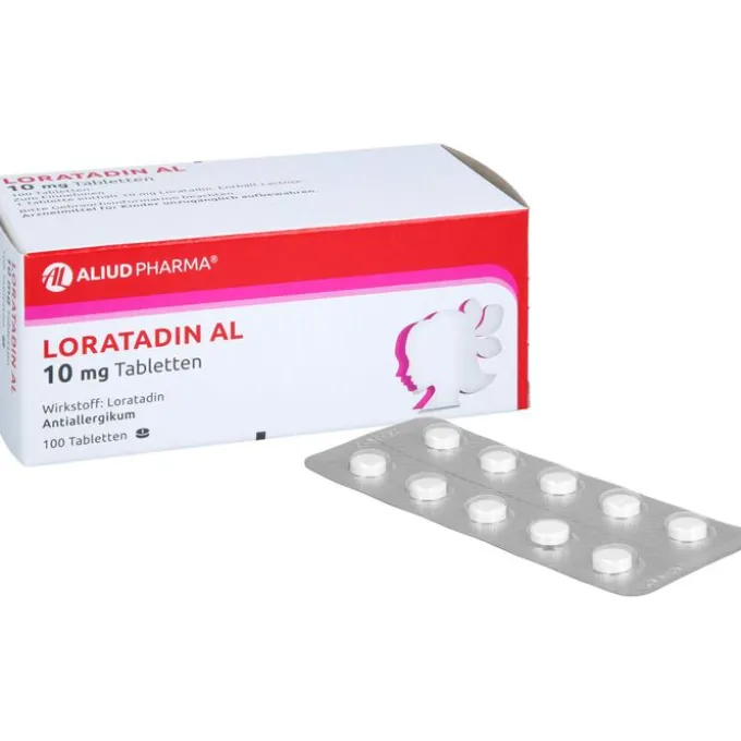 Loratadin AL 10 mg Tabletten bei Heuschnupfen 100 St