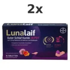 LUNALAIF Guter Schlaf Kombi Depot Tabletten Set 2x 15St