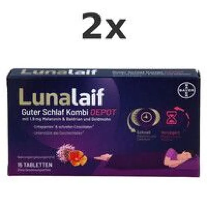 LUNALAIF Guter Schlaf Kombi Depot Tabletten Set 2x 15St