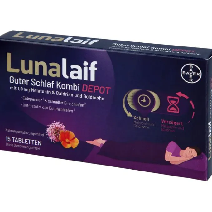 LUNALAIF Guter Schlaf Kombi Depot Tabletten 15 Stück