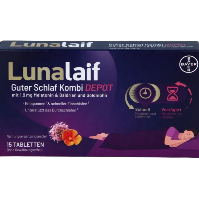 LUNALAIF Guter Schlaf Kombi Depot Tabletten 15 Stück
