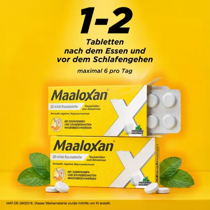 MAALOXAN 25 mVal Kautabletten 20 St