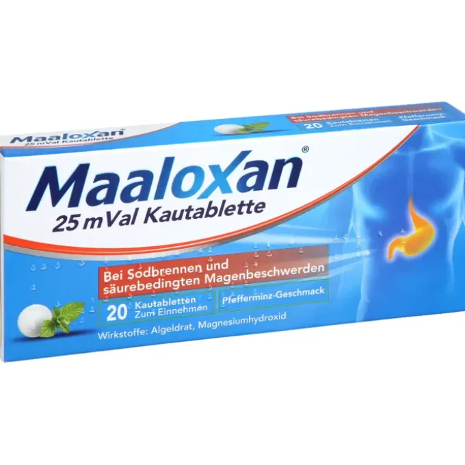 MAALOXAN 25 mVal Kautabletten 20 St