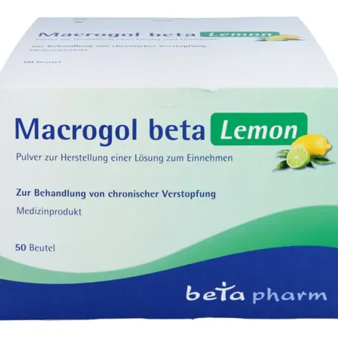 MACROGOL beta Lemon Plv.z.Her.e.Lsg.z.Einnehmen 50 St