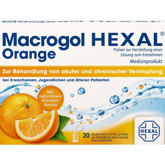 MACROGOL HEXAL Orange Plv.z.Her.e.Lsg.z.Einn.Btl. 20 Stück