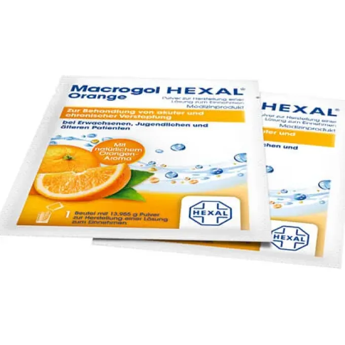 MACROGOL HEXAL Orange Plv.z.Her.e.Lsg.z.Einn.Btl. 20 Stück