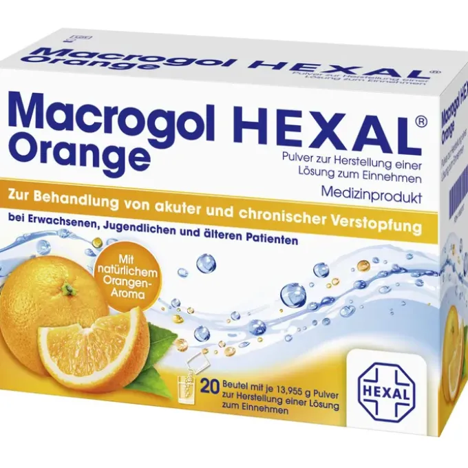 MACROGOL HEXAL Orange Plv.z.Her.e.Lsg.z.Einn.Btl. 20 Stück