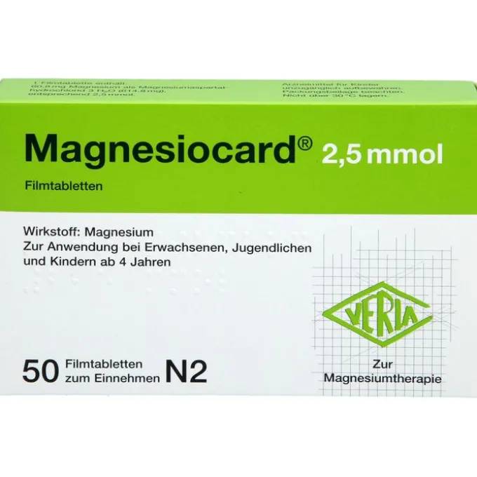 MAGNESIOCARD 2,5 mmol Filmtabletten 50 St