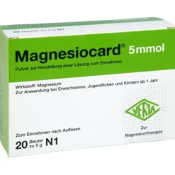 MAGNESIOCARD 5 mmol Plv.z.Her.e.Lsg.z.Einnehmen 20 St