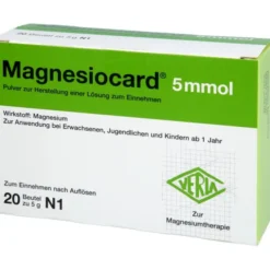 MAGNESIOCARD 5 mmol Plv.z.Her.e.Lsg.z.Einnehmen 20 St