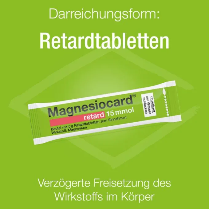 MAGNESIOCARD retard 15 mmol Beutel m.ret.Filmtabl. 30 St