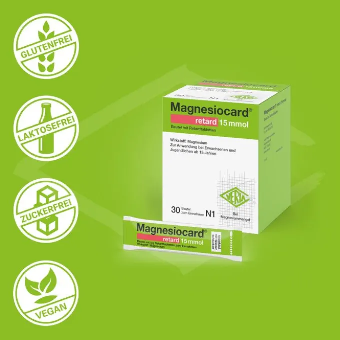 MAGNESIOCARD retard 15 mmol Beutel m.ret.Filmtabl. 30 St