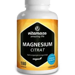 MAGNESIUMCITRAT 360 mg vegan Kapseln 180 Stück