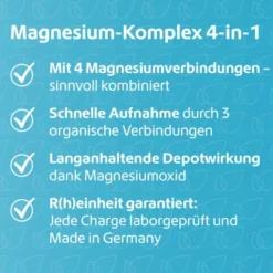 MAGNESIUM KOMPLEX 4in1 hochdosiert vegan Kapseln 120 Stück