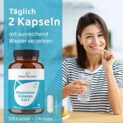 MAGNESIUM KOMPLEX 4in1 hochdosiert vegan Kapseln 120 Stück