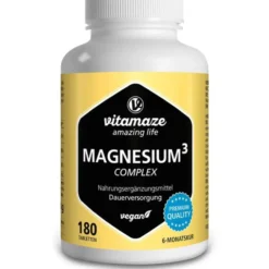 MAGNESIUM 350 mg Komplex Citrat/Oxid/Carbon.vegan 180 Stück