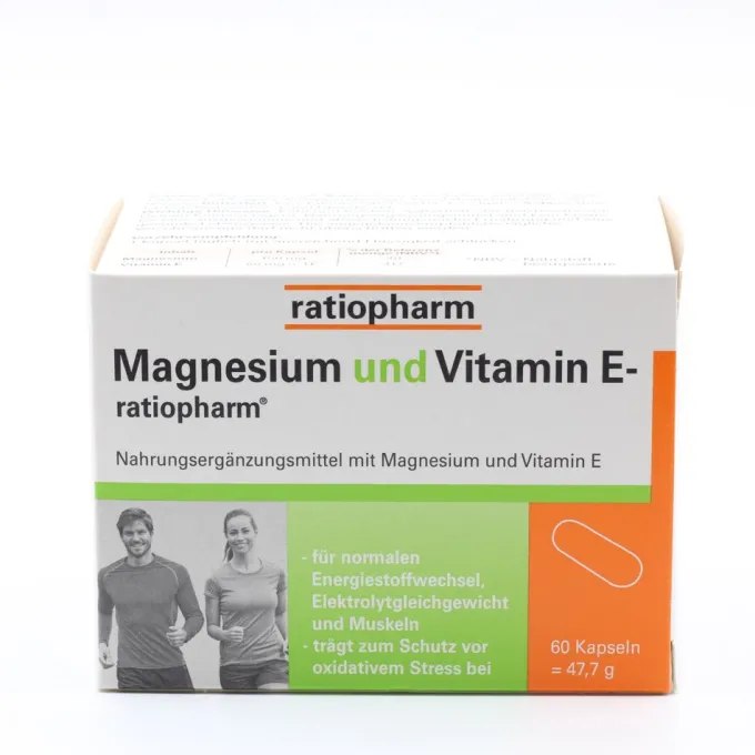 MAGNESIUM UND VITAMIN E-ratiopharm Kapseln 60 Stück