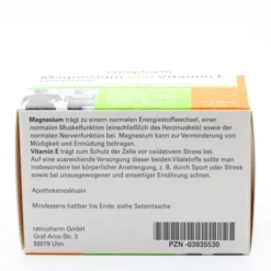 MAGNESIUM UND VITAMIN E-ratiopharm Kapseln 60 Stück