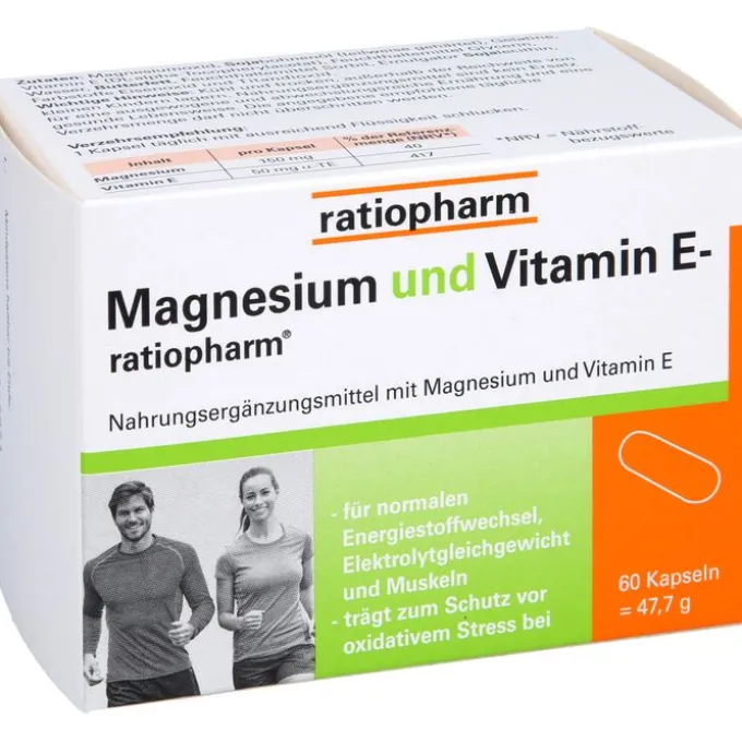 MAGNESIUM UND VITAMIN E-ratiopharm Kapseln 60 Stück