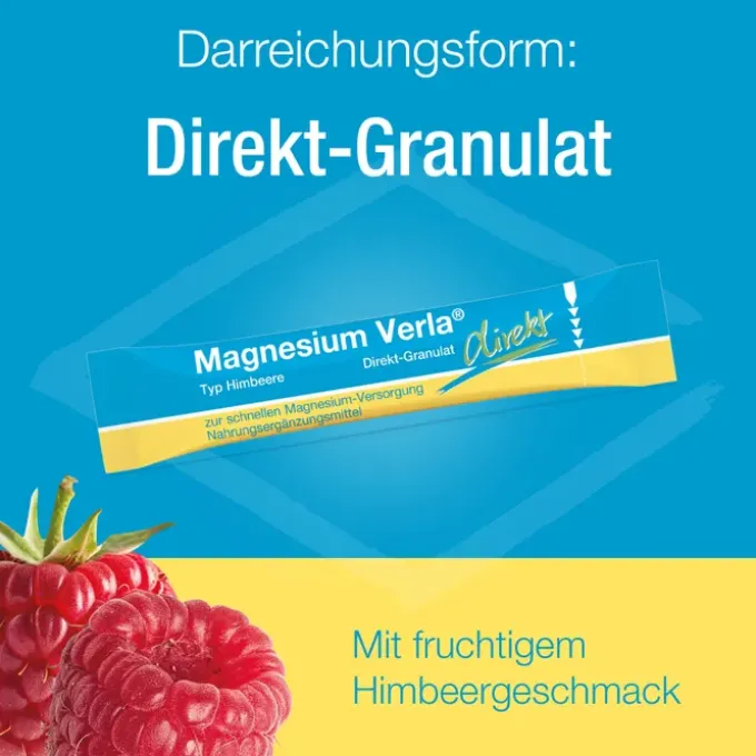 MAGNESIUM VERLA direkt Himbeere Granulat 30 Stück