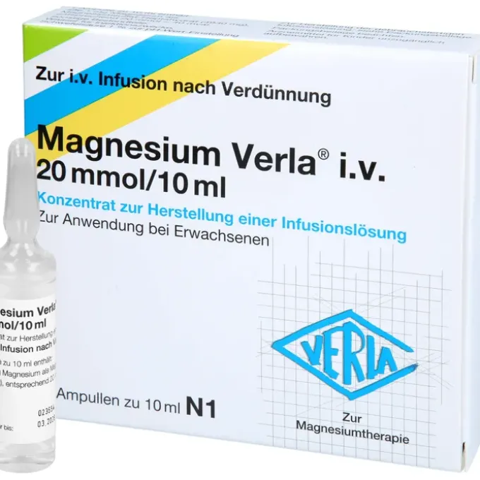 MAGNESIUM VERLA i.v. 20 mmol/10 ml K.z.H.e.Inf.Lsg 5 St